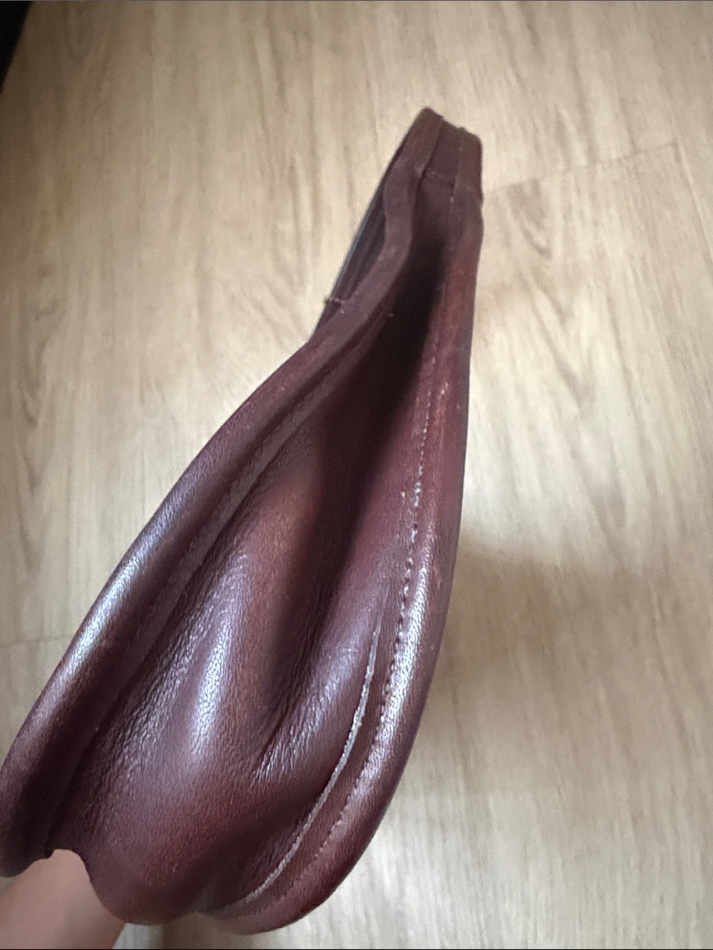 Vintage Coach Mini Ergo Hobo Shoulder Bag in Dark Mahogany Brown Leather - Picture 4 of 9